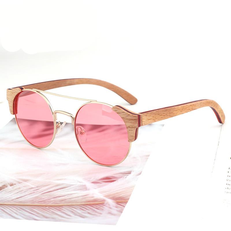 Retro round framed sunglasses