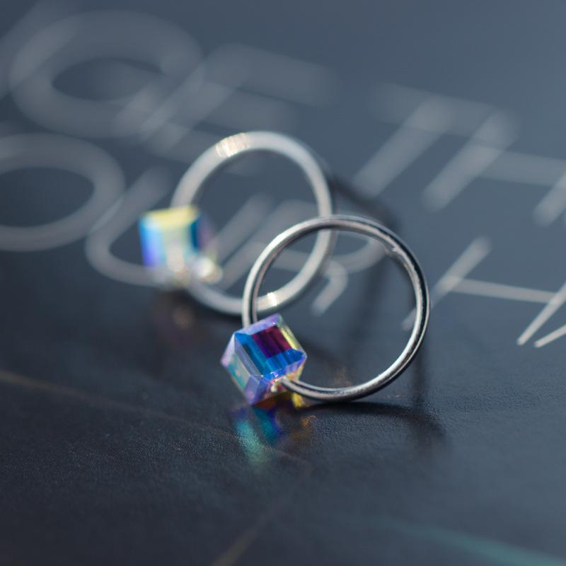 S925 silver earrings female