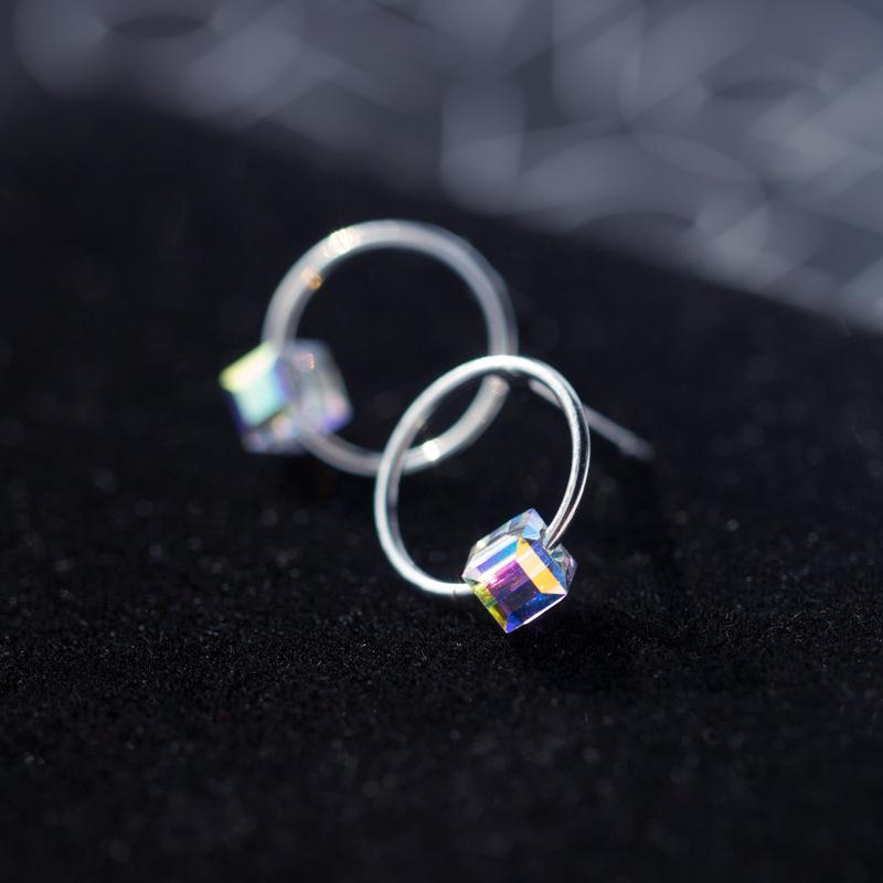 S925 silver earrings female