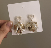 Colored petals love earrings