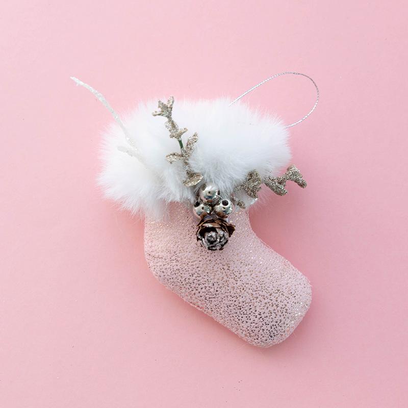 Christmas pink plush small pendant