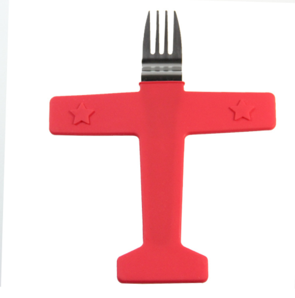 Stainless steel spoon fork spoon direct children aircraft aircraft silicone spoon custom cartoon