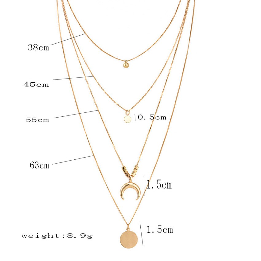 Multiples Capas Collar De Luna