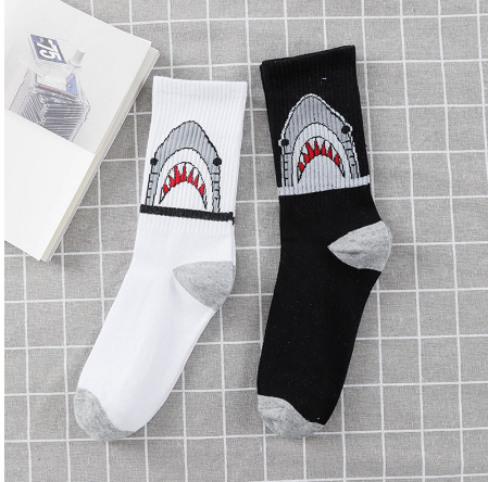 Fashion shark personality female socks