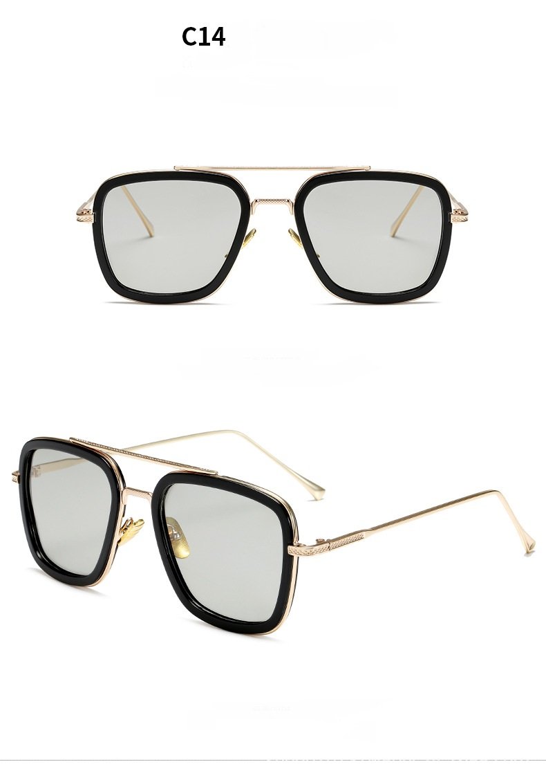 Fashion Sunglasses Men Metal Square