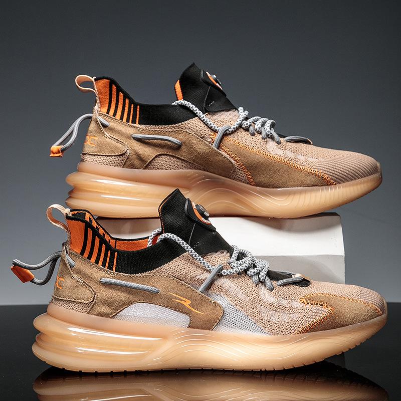 Flying Woven Breathable Popcorn Running Shoes