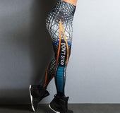 Don't Stop Letter Print Fitness Women Leggings 3D Printed Slim Jeggings High Waist Sporting Leggings Elastic Skinny Long Pants