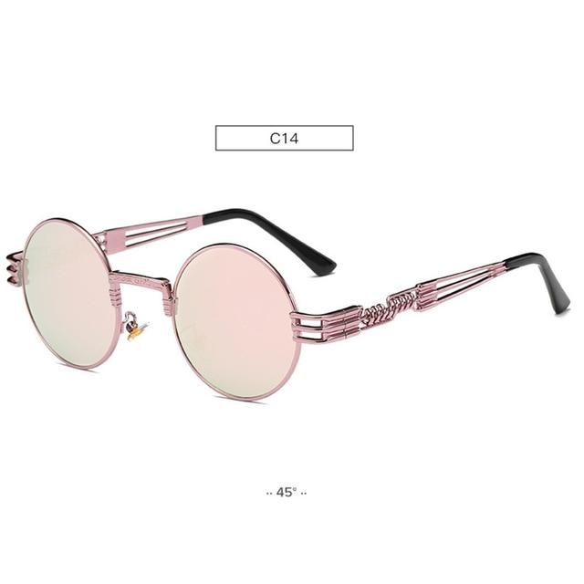 Gold Metal Fashion Steampunk Sunglasses