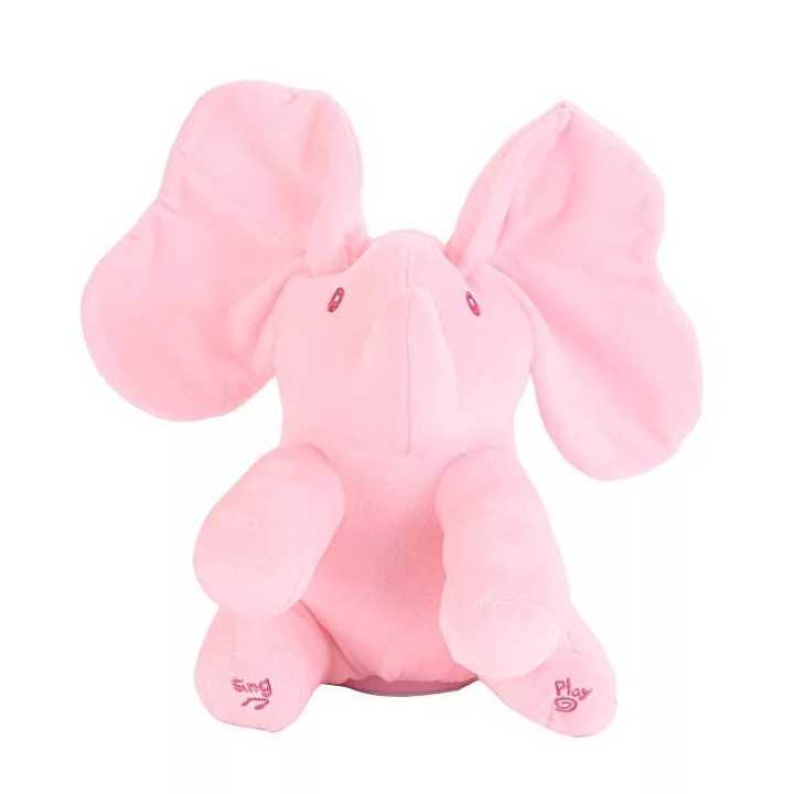 Las orejas se moverán para cantar muñecos de peluche de elefante