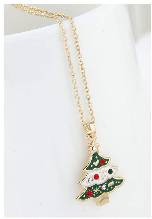 Christmas necklace santa claus sweater chain