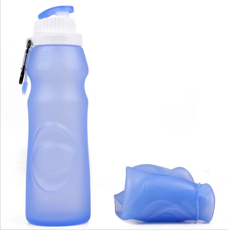 Botella de agua plegable de silicona
