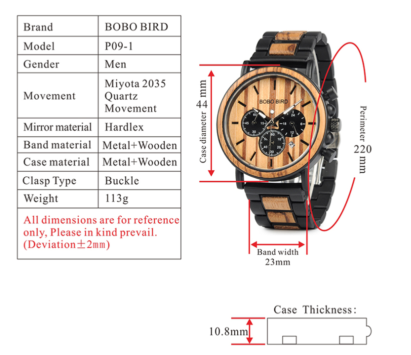 Watches Bamboo Men Watches