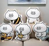 Odd magic pig cartoon pillow