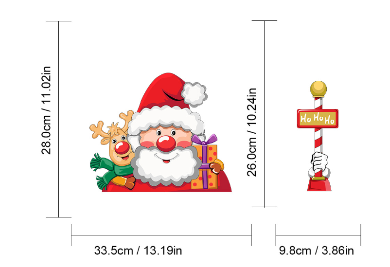 Christmas windshield stickers Santa Claus nice window stickers car wiper sticker featured gift