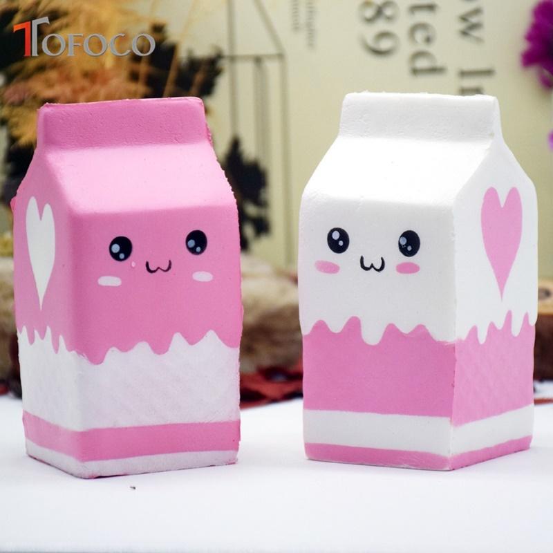 Slow Rising Squishy Jumbo Milk Box Toys Food Funny Gadgets Squeeze Toy