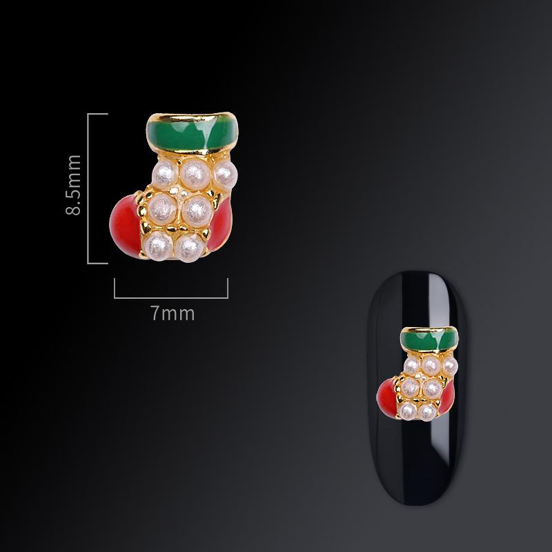 Christmas nail jewelry nail drill
