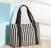 Striped canvas bag