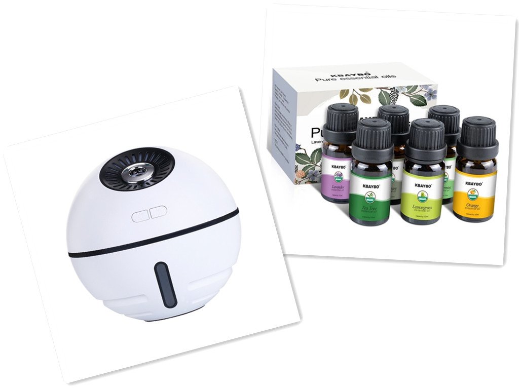 The sphere humidifier has a small fan