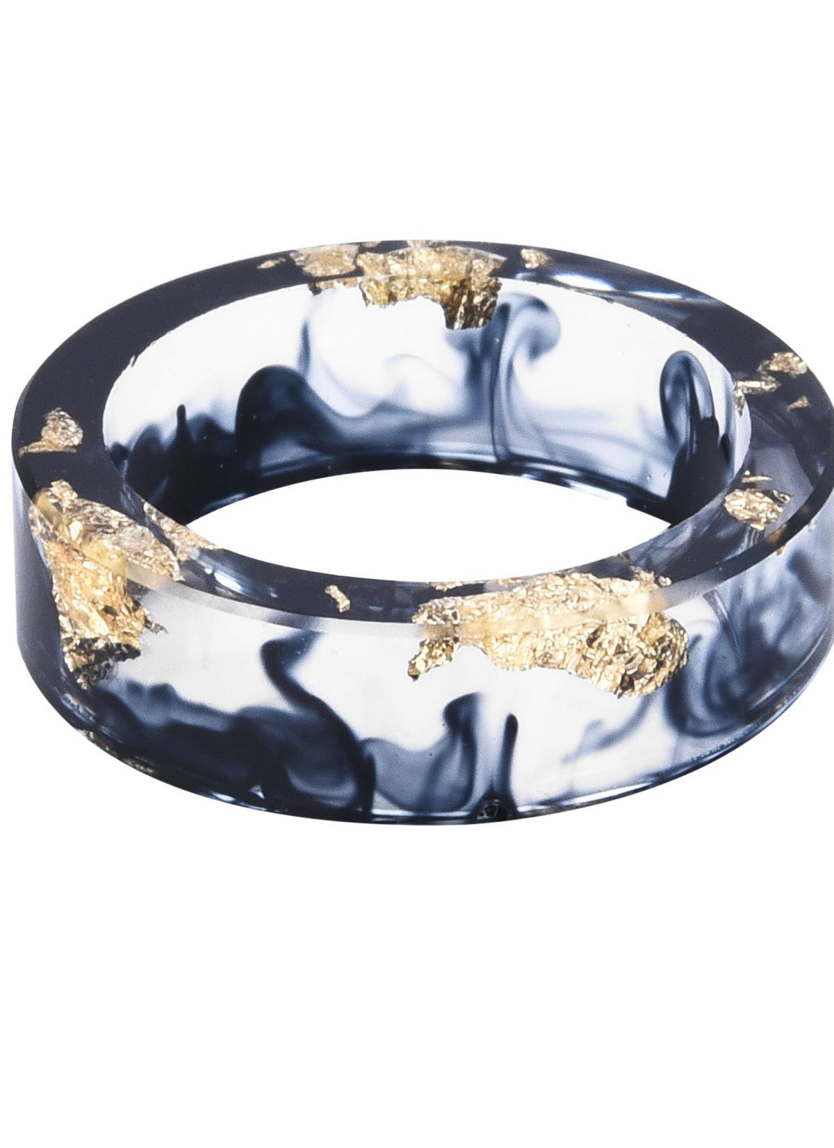 Dried flower resin ring
