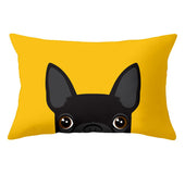 Cartoon dog head rectangular pillowcase