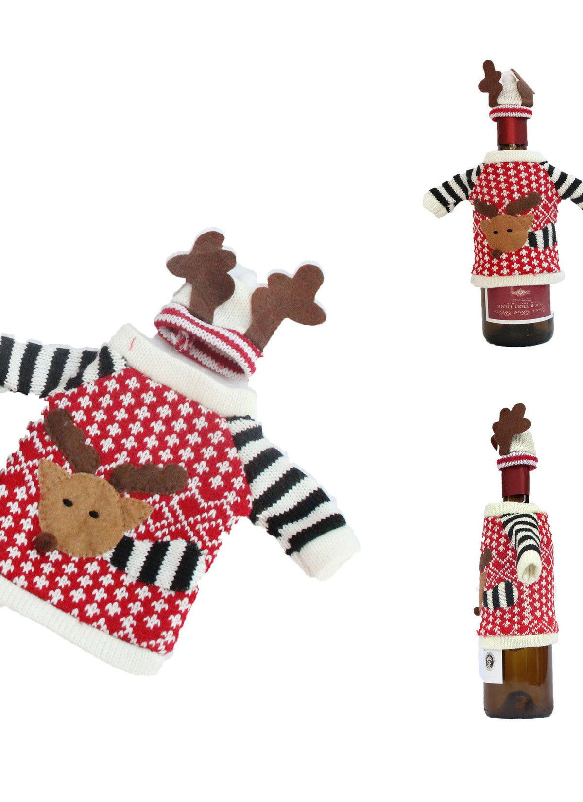 Christmas Milu red wine bottle set Christmas Champagne Bottle Set Christmas daily necessities Christmas party supplies