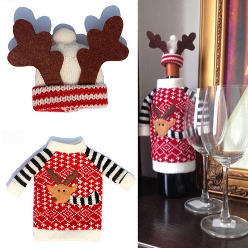 Christmas Milu red wine bottle set Christmas Champagne Bottle Set Christmas daily necessities Christmas party supplies