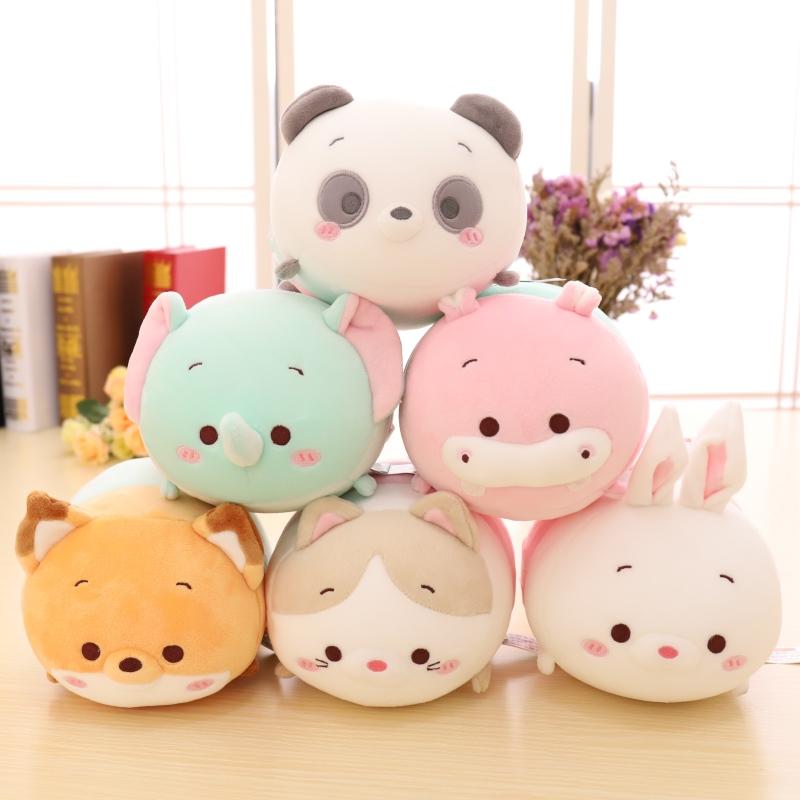 Cute Cartoon Plush Toys - Monkey Cat Rabbit Fox Hippo Deer Pig Elephant Panda - Toys for Boys and Girls