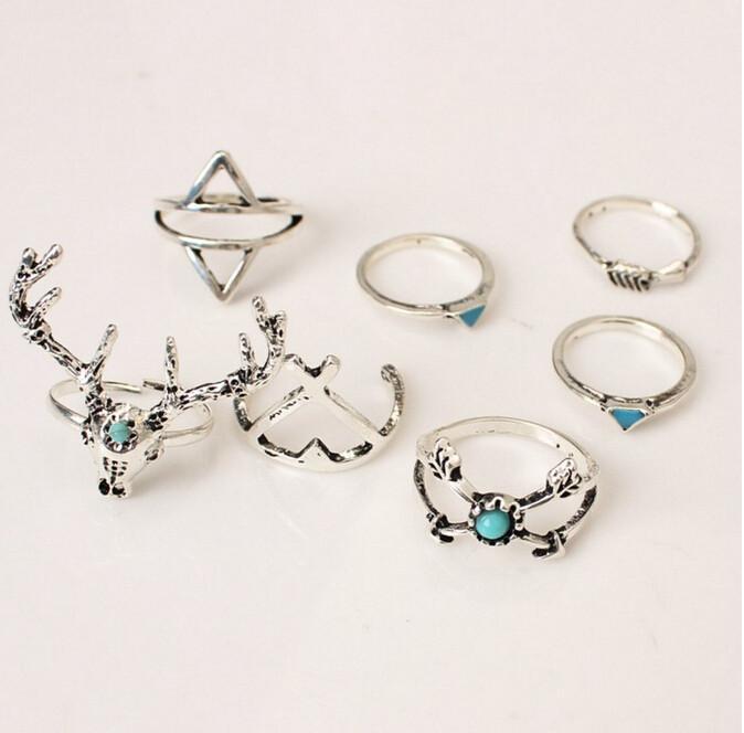 Seven-piece rings Set