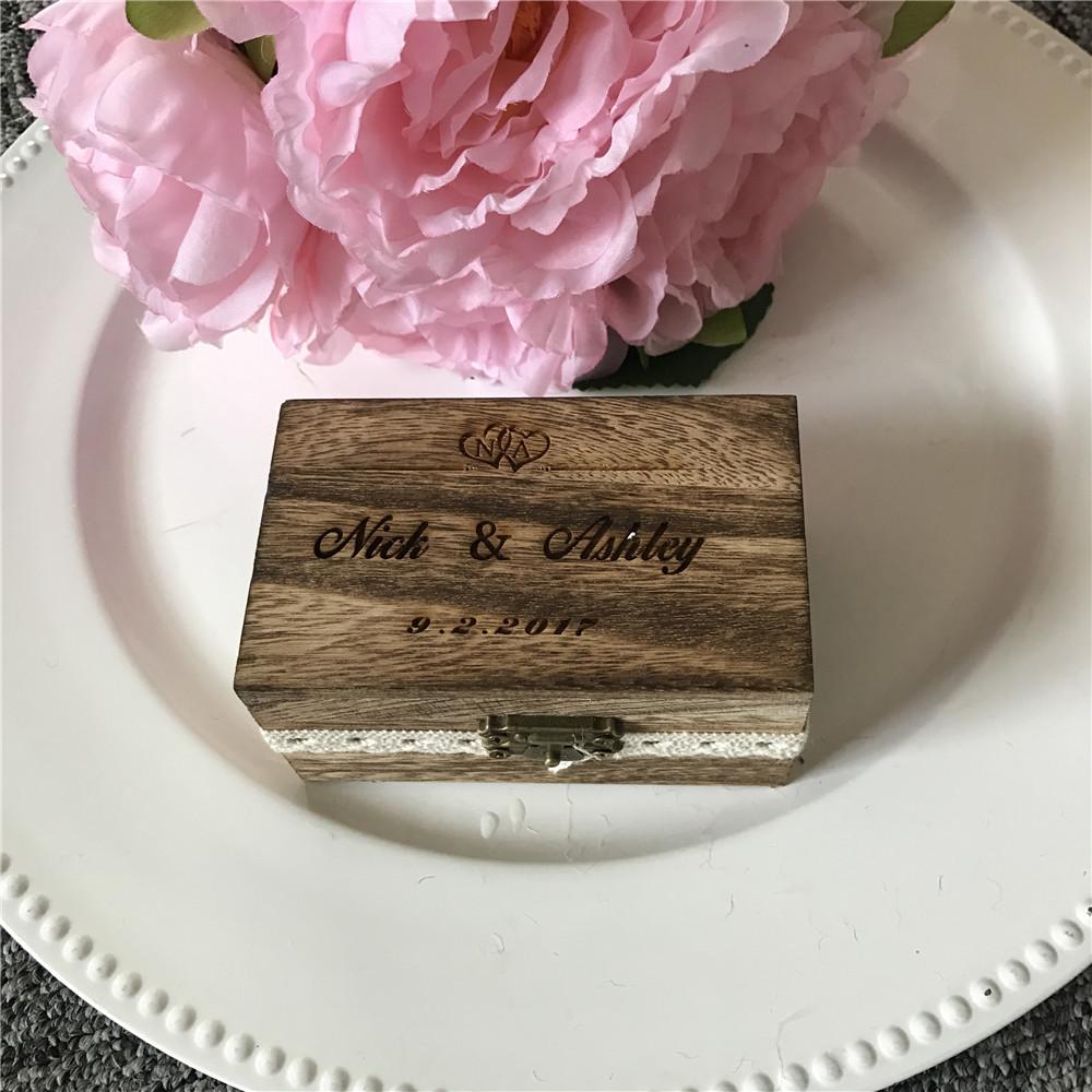 Custom wedding engagement ring box