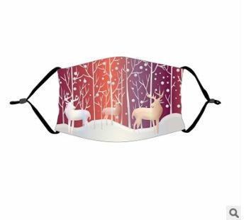 Christmas deer digital printing mask