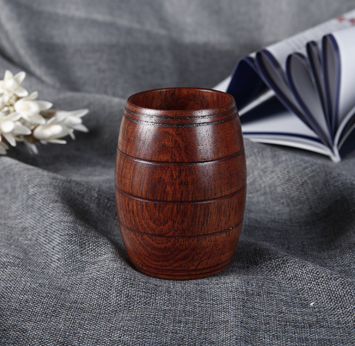 2020 Mugs Primitive Handmade Natural Jujube Wooden Cup Mug Wine Tea Juice Beer Wood Cup Drinkware