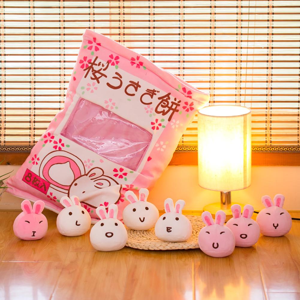 Chicken pudding rabbit pillow toy