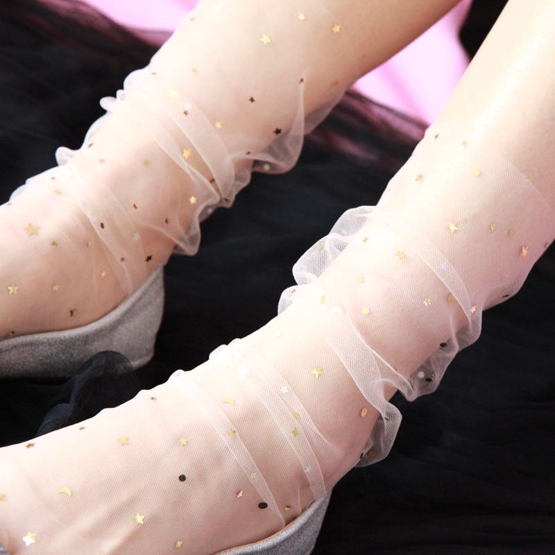 Star socks thin transparent socks