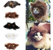 Funny Pet Hat For Small Dogs Cats Hat Emulation Lion Hair Mane Ears Head Cap Scarf Pet Halloween Festival Costume
