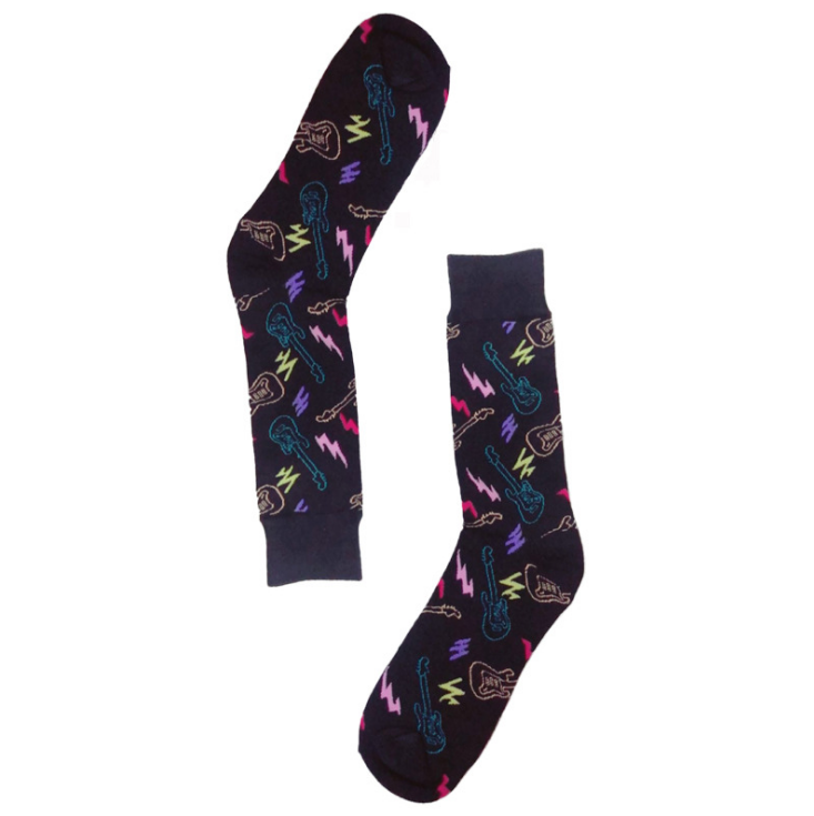 Geometric stockings, contrast color men's cotton socks