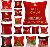 Christmas festive pattern car sofa pillow pillowcase