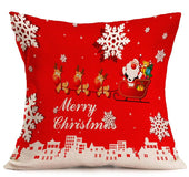 Christmas festive pattern car sofa pillow pillowcase