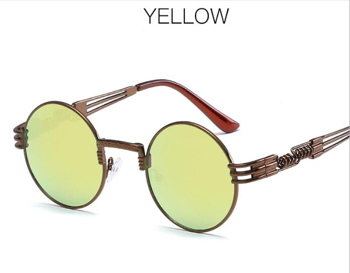Gold Metal Fashion Steampunk Sunglasses
