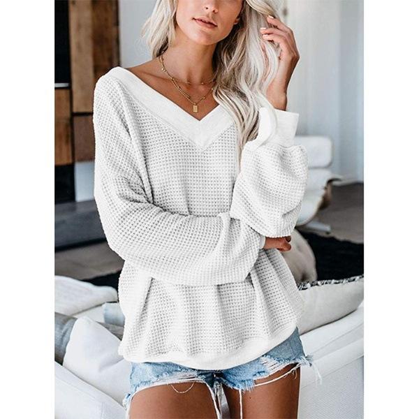 Loose V-neck sweater