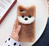 Plush dog   soft case  | IPhone