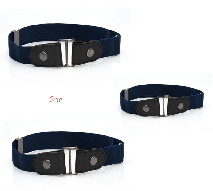 Leather Slim Stretch Invisible Belt Jeans Simple Joker Men and Women Lazy Belt