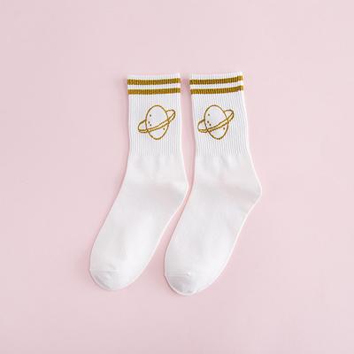 Women's solid color two-bar planet cotton