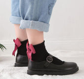 Back bow cotton socks