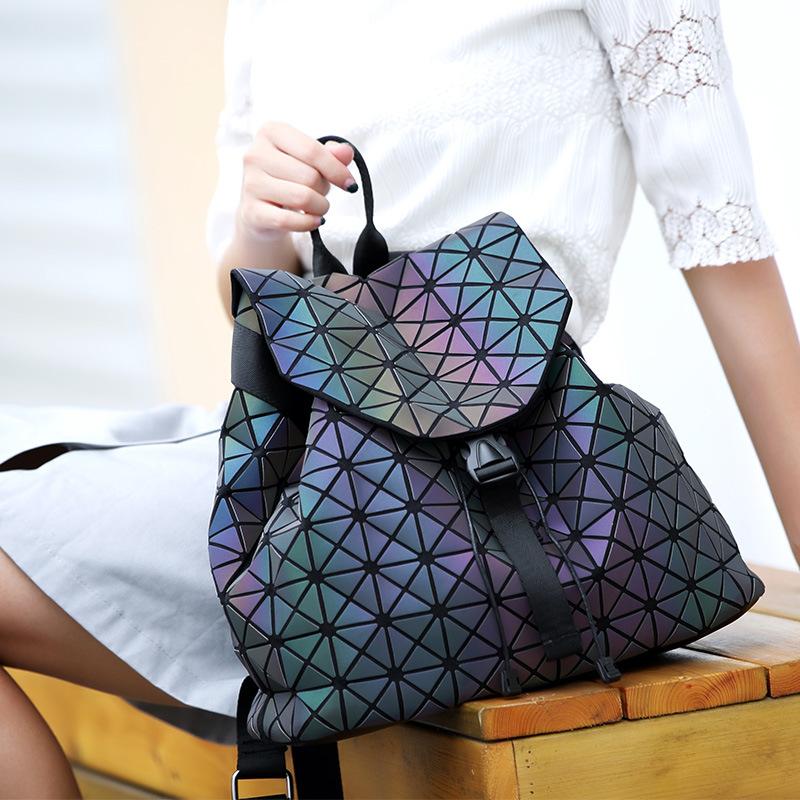 Handbag geometric luminous backpack