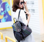 Handbag geometric luminous backpack