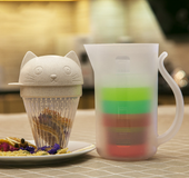 Cat water bottle kettle set plastic household heat-resistant explosion-proof portable teapot with filter