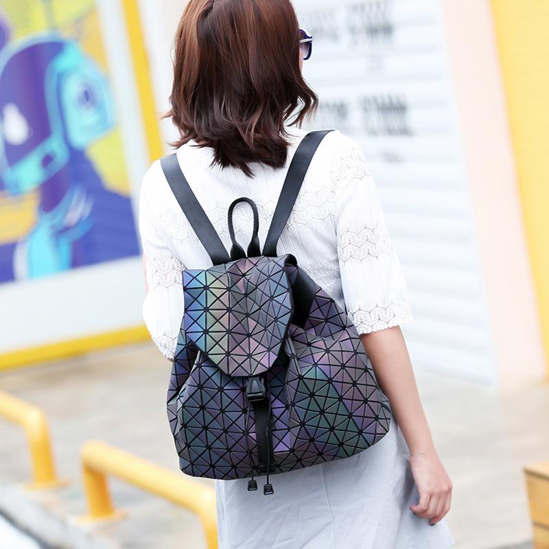 Handbag geometric luminous backpack
