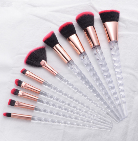 10 seven color spiral pattern make-up brush