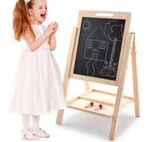 Factory direct wooden children learn double-sided writing board
