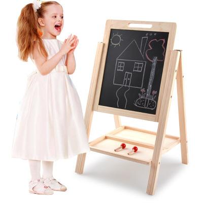 Factory direct wooden children learn double-sided writing board